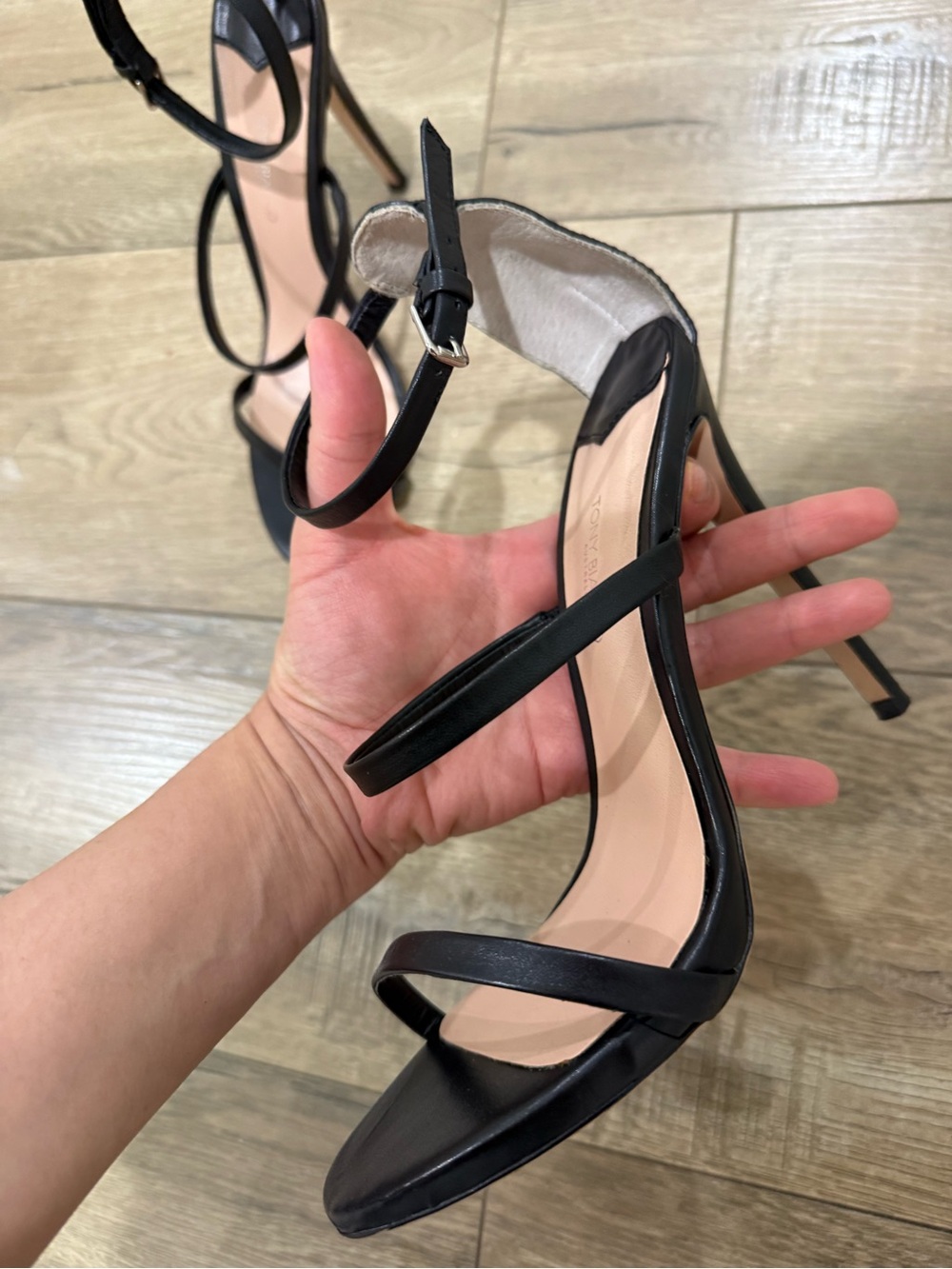 Tony Bianco Black Strappy High Heel Sandals - Picture 9 of 12